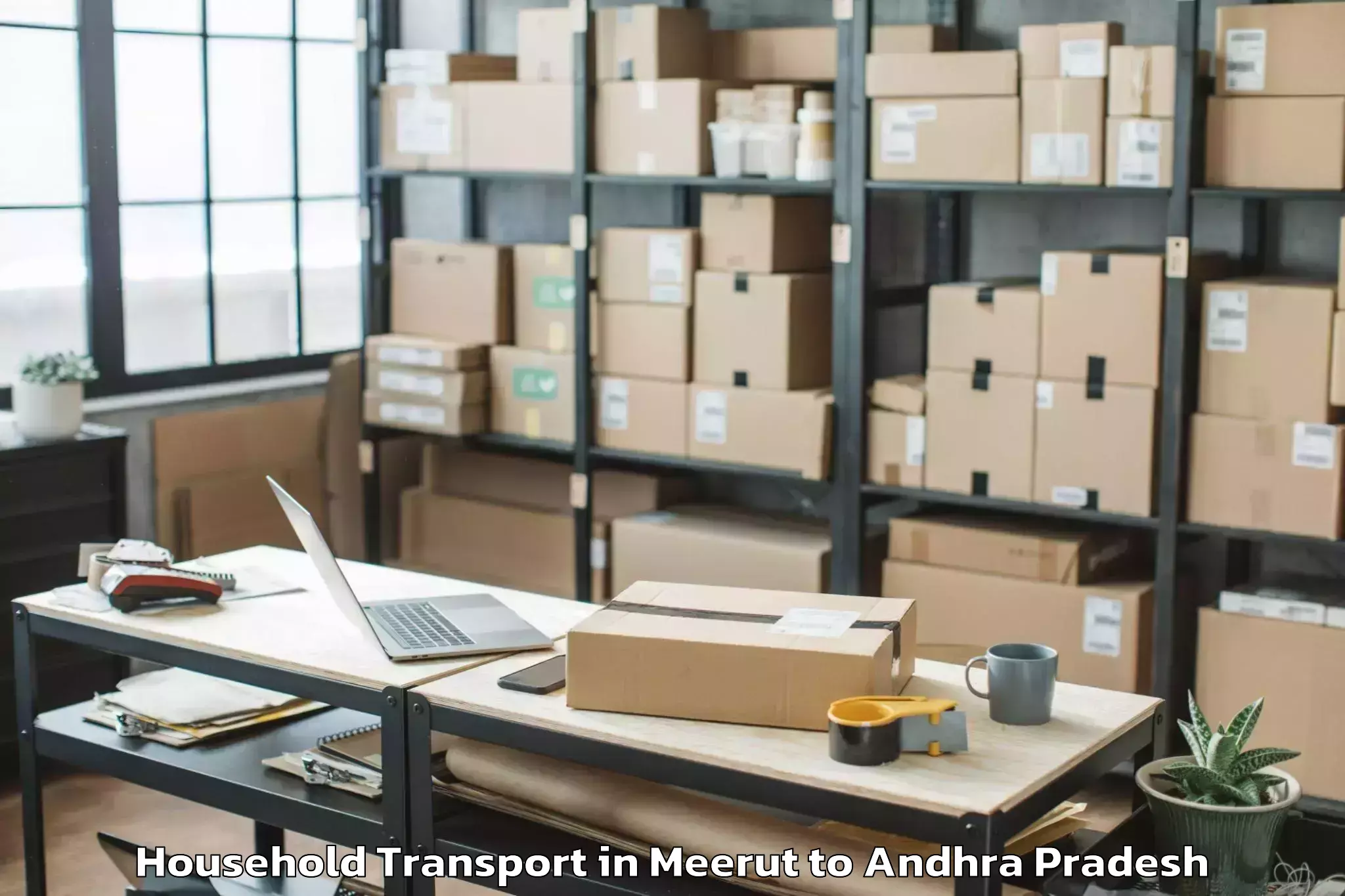 Professional Meerut to Amudalavalasa Household Transport